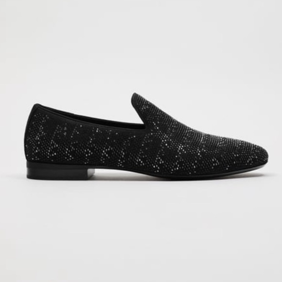 ZARA MEN SPARKLY BLACK LOAFERS - Picture 6 of 8